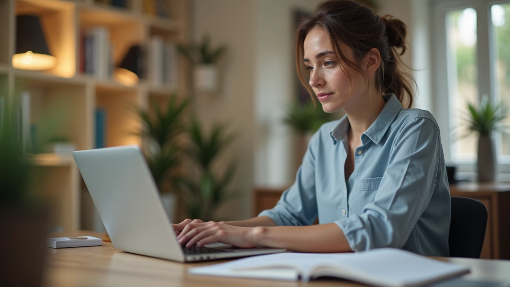 Personne tapant sur un clavier, prenant des notes et construisant une stratégie d'affiliation détaillée